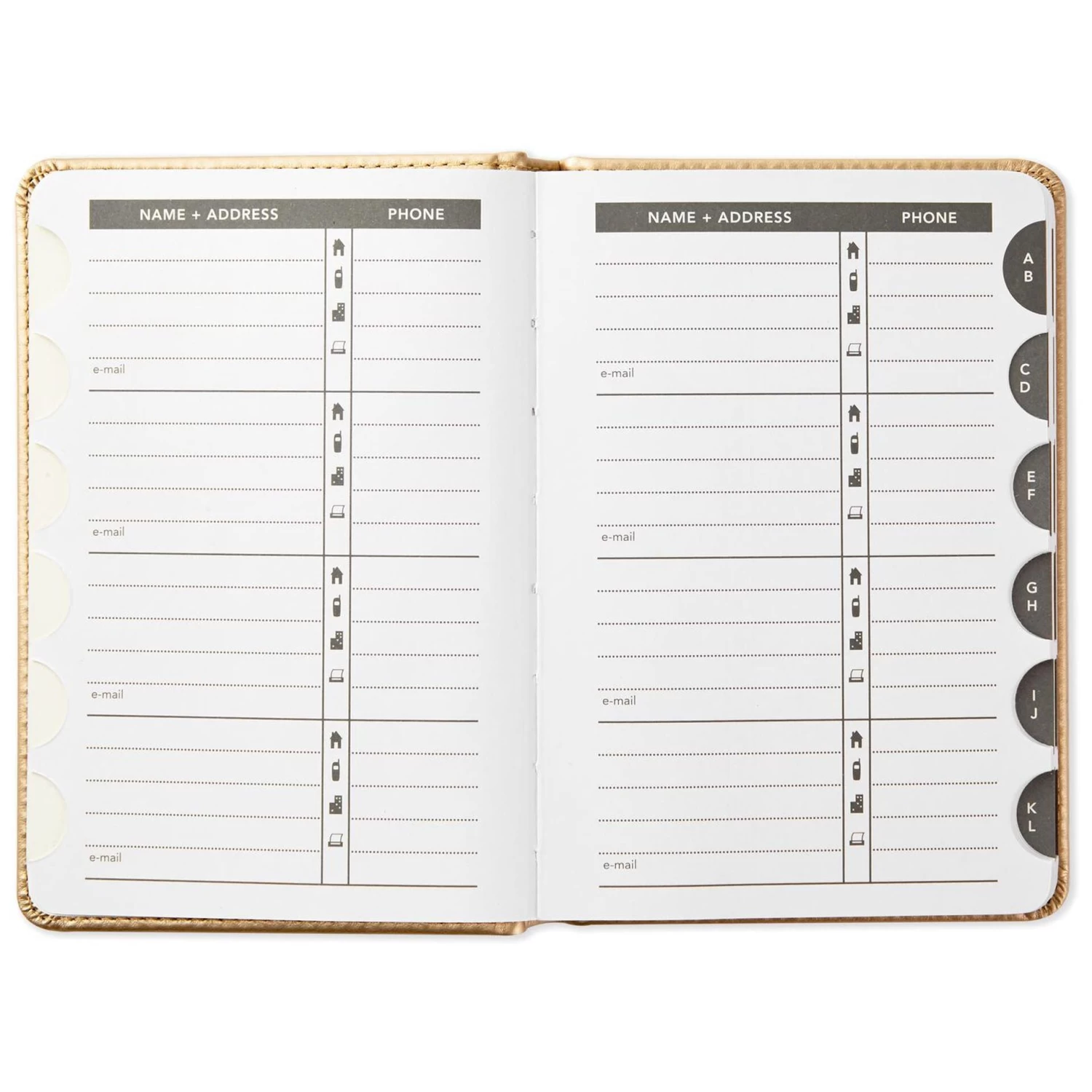 Hallmark Satin Gold Address Book - Image 2