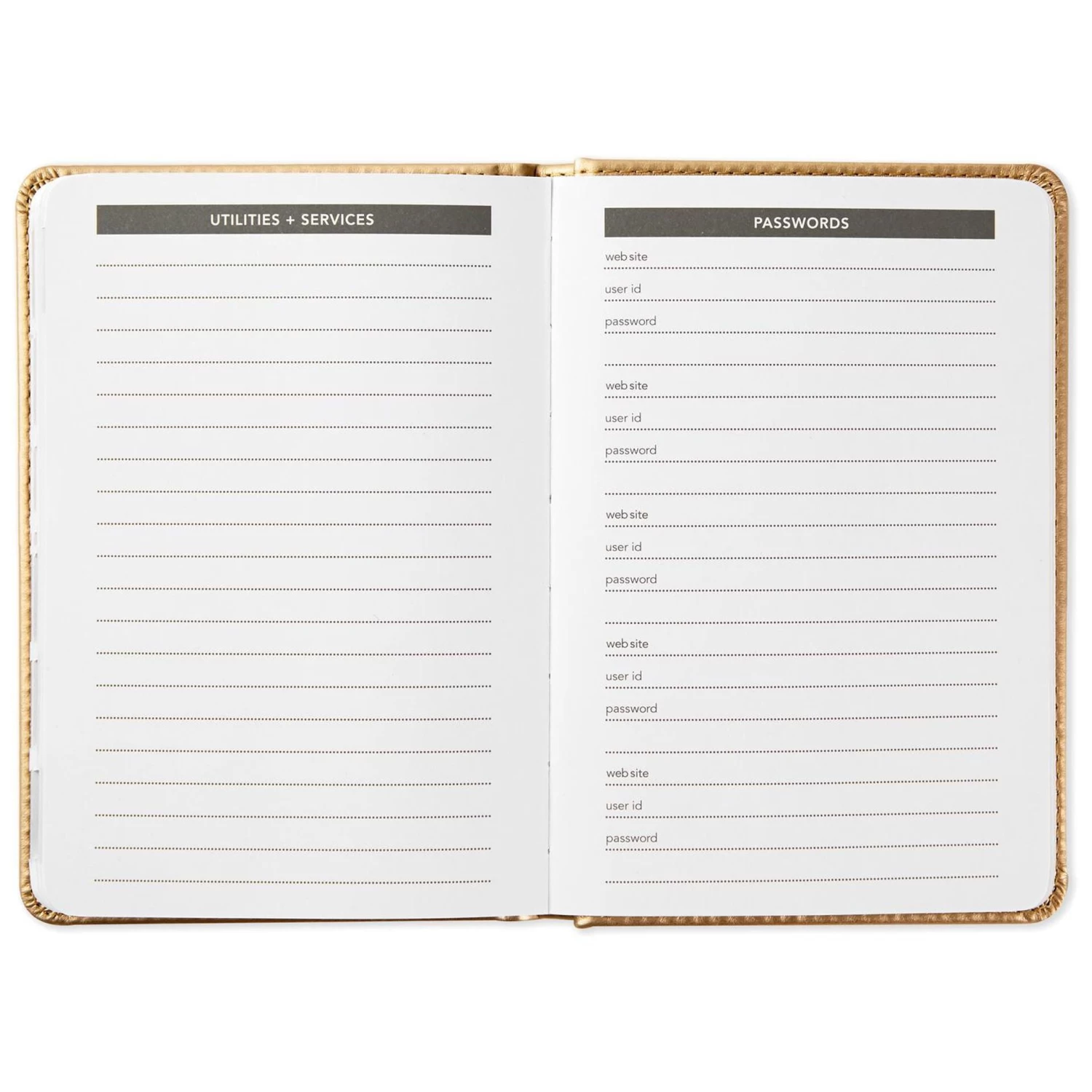 Hallmark Satin Gold Address Book - Image 3