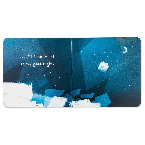 Hallmark A Starry Good Night Board Book And Polar Bear Lovey Blanket Set - Image 2