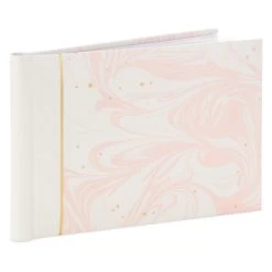 Hallmark Pink And White Marble Slim Photo Album