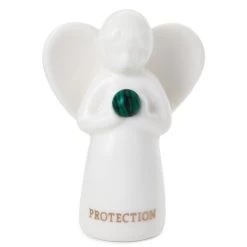 Hallmark Malachite Angel Of Protection Mini Angel Figurine, 2"