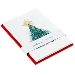 Hallmark Elegant Evergreen With Star Packaged Christmas Cards, Set Of 5