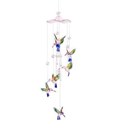 Colorful Acrylic Hummingbirds Wind Chime