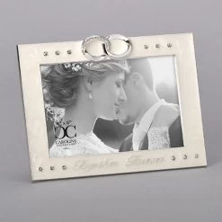 Together Forever Wedding Frame With Rings In Ivory Enamel