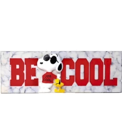 Peanuts Joe Cool Snoopy And Woodstock Be Cool Desk Sign