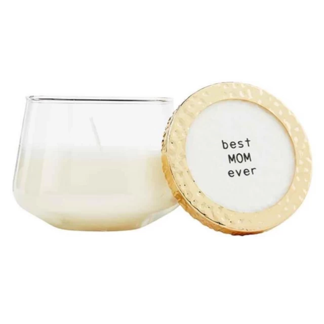 Best Mom Ever Glass Candle With Gold Lid