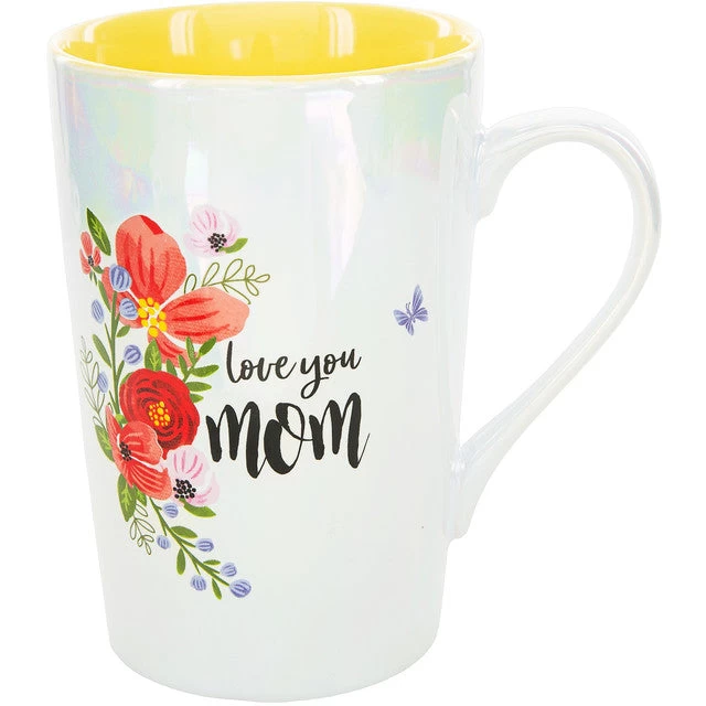 Love You Mom Iridescent Latte Mug 15 Oz.