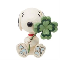 Jim Shore Mini Snoopy With Clover Figurine
