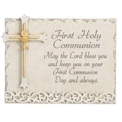 First Holy Communion Plaque With Gold Chalice From Joseph Studio