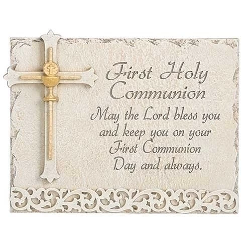 First Holy Communion Plaque With Gold Chalice From Joseph Studio