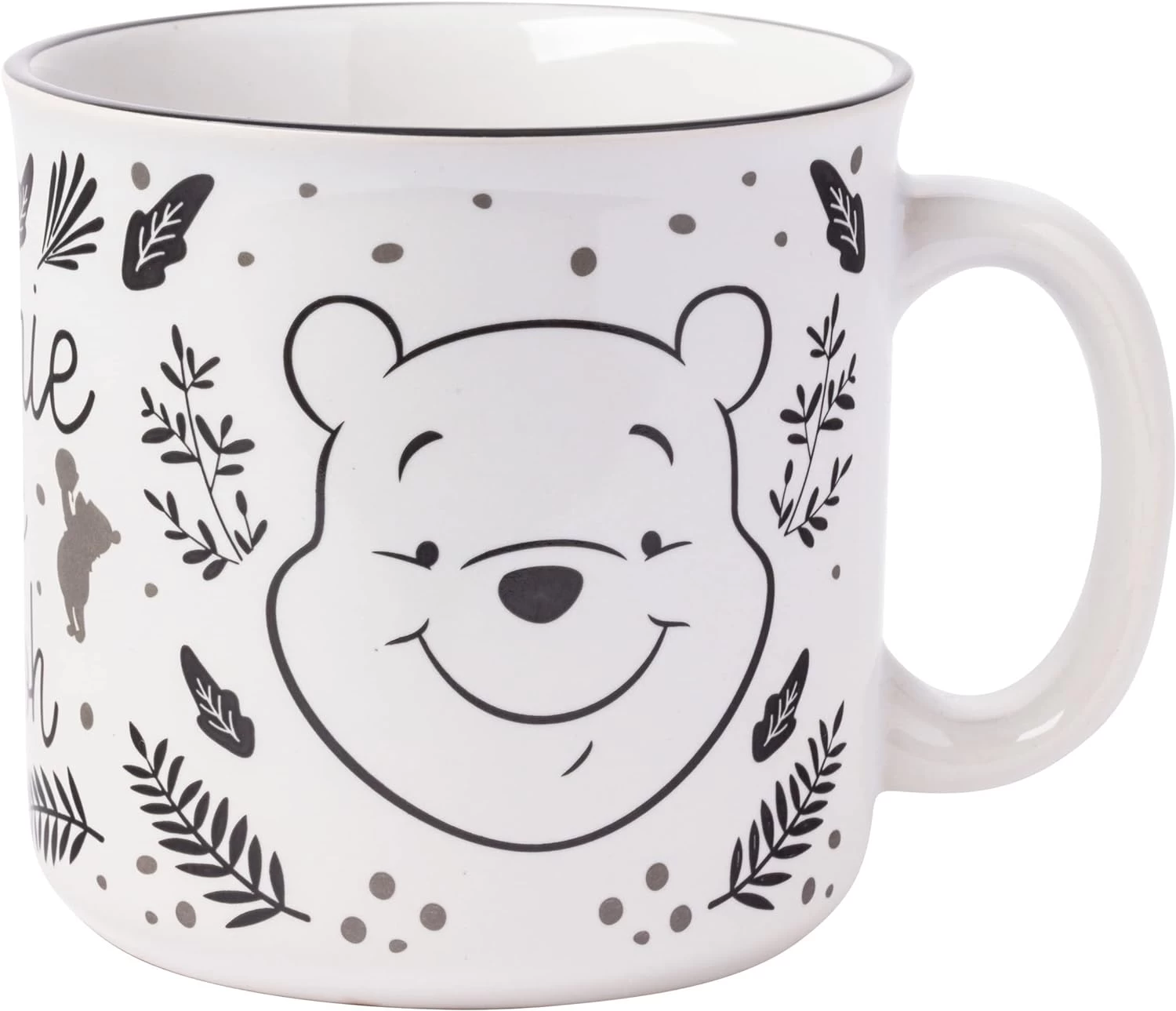 Silver Buffalo Winnie The Pooh Plant Pattern Ceramic Camper Mug, 20 Ounces