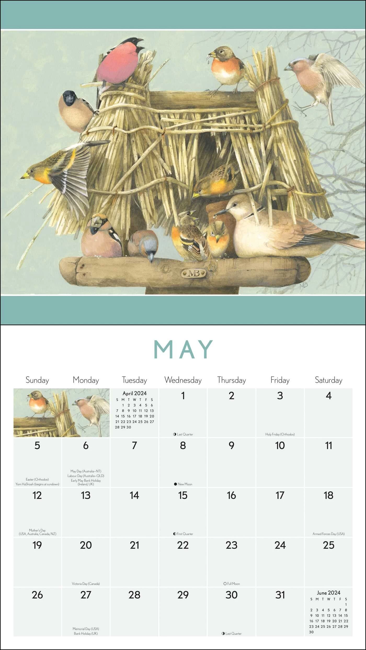 Marjolein Bastin Nature's Inspiration 2024 Deluxe Wall Calendar With Print - Image 2
