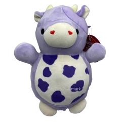 Valentine Squishmallow Hugmees Bubba The Purple Cow With Spotted Belly 14" Stuffed Plush By Kelly Toy