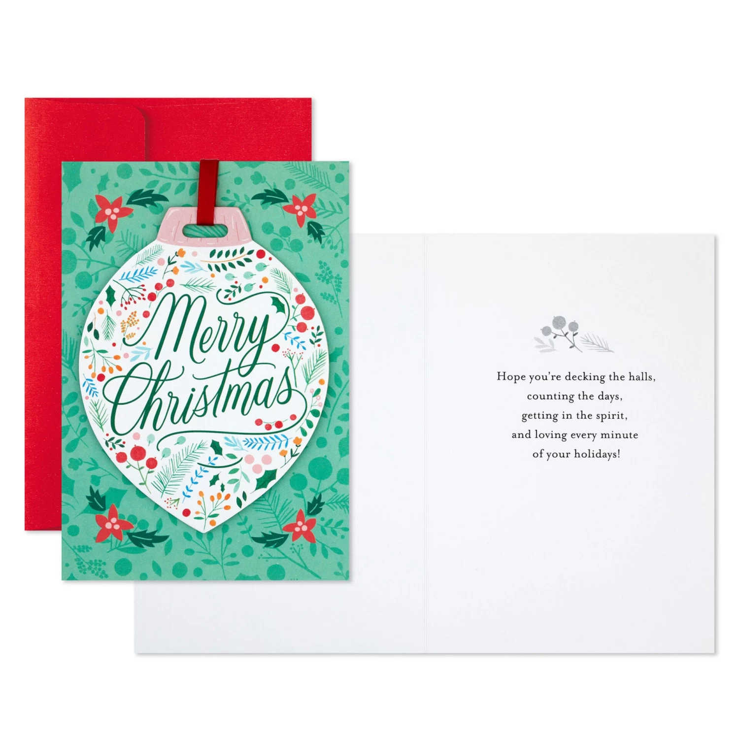 Hallmark Christmas Spirit Boxed Christmas Cards With Detachable Ornaments, Pack Of 10 - Image 2