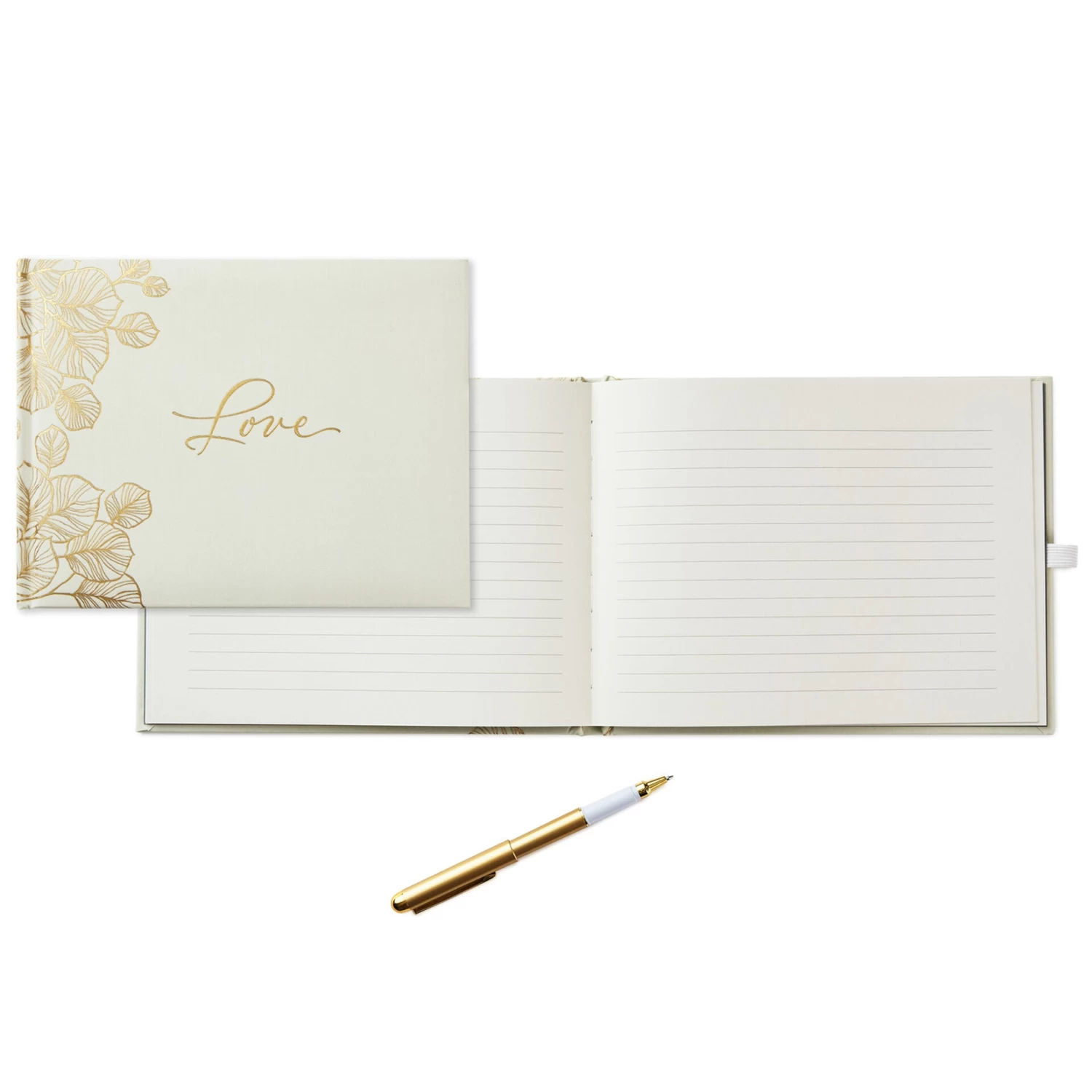 Hallmark Love Wedding Guest Book With Gold Pen - Image 2