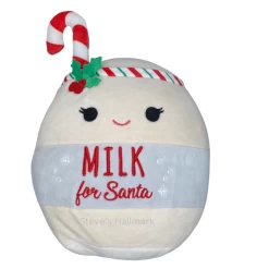 Christmas Squishmallow Arlene Milk For Santa With Candy Cane 12" Stuffed Plush By Kelly Toy
