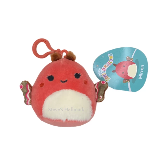 Squishmallow Mirren The Moth 3.5" Clip Stuffed Plush By Kelly Toy