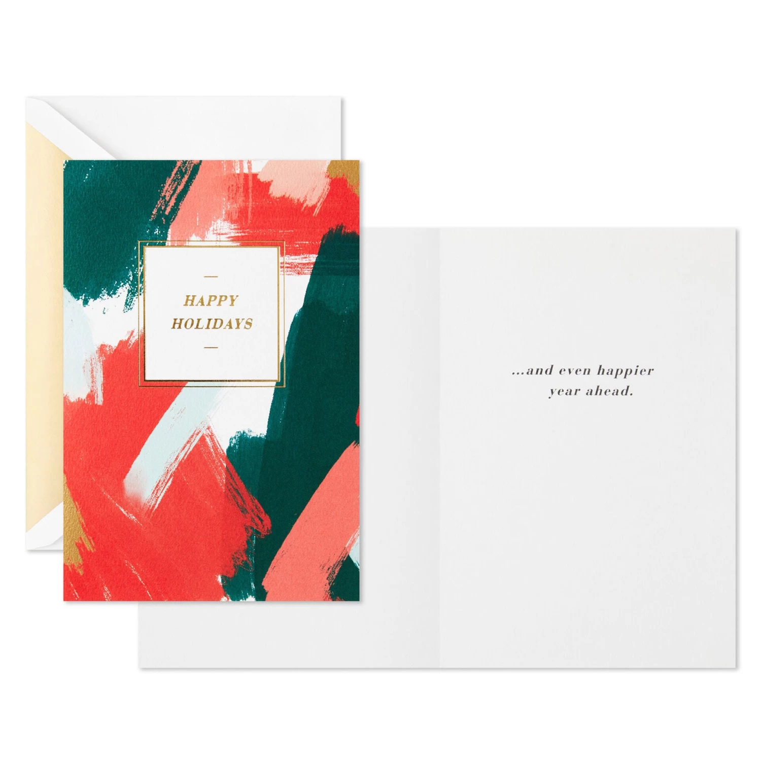 Hallmark Red And Green Brushstroke Boxed Christmas Cards, Pack Of 12 - Image 2