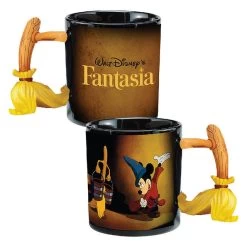 Disney Fantasia Sculpted Sorcerer And Broom Sculpted Ceramic Mug