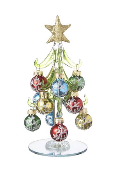 Glass Christmas Trees With Ornaments 6" Tall - Image 4